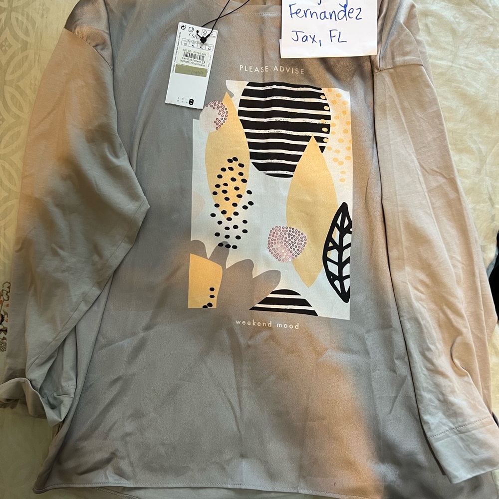 After collection Gray long sleeve XL shirt